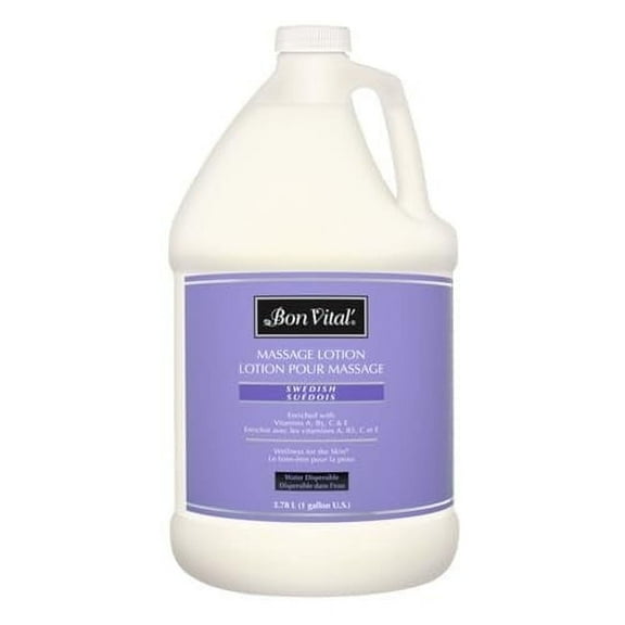 Bon Vital' Swedish Massage Lotion, Improves Skin Tone, 1 Gallon