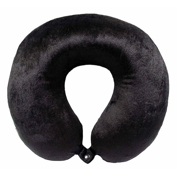 Bon Voyage® Classic Memory Foam Travel Neck Pillow, Black