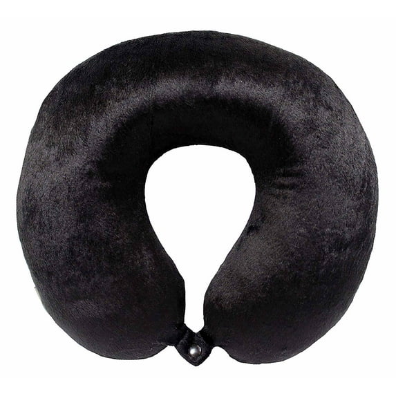 Bon Voyage® Classic Memory Foam Travel Neck Pillow, Black