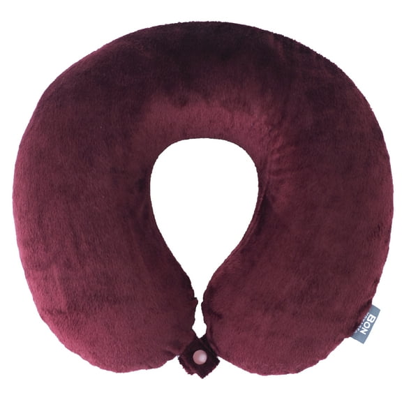 Bon Voyage® Classic Memory Foam Travel Neck Pillow, Burgundy