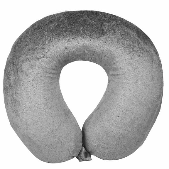Bon Voyage® Classic Memory Foam Travel Neck Pillow, Gray