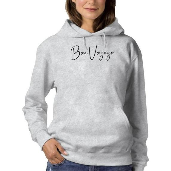 Bon Voyage Hand Drawn Hoodie Women -Image by Shutterstock, Female Small