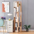thumbnail image 1 of BonChoice 6 Tier Modern 360° Revolving Bookcase, Medium Density Fiberboard, 13.4" x 13.4" x 74.8", 1 of 9
