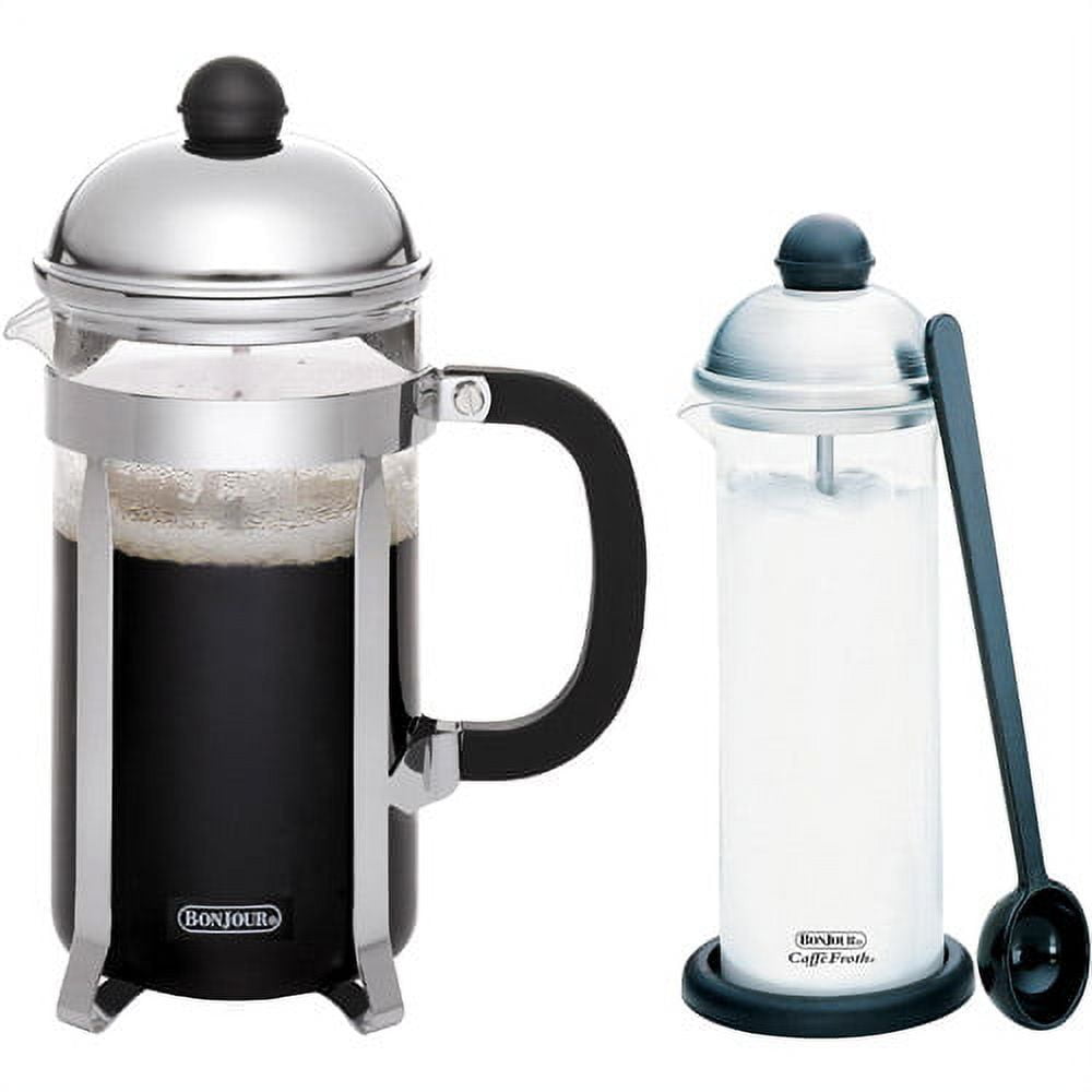 BonJour 8Cup French Press with Caffe Froth Milk Frother