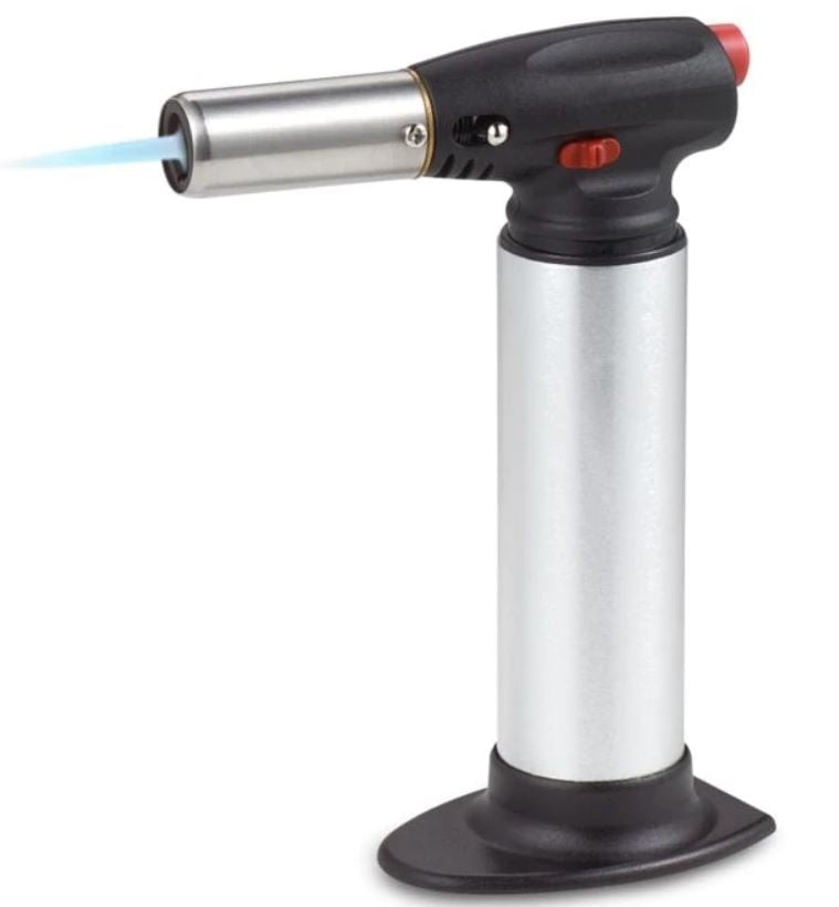 BonJour Chefs Tools Stainless Steel Professional Cooking and Utility Butane Torch Lighter