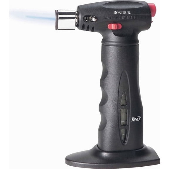 BonJour Chef's Torch with Fuel Gauge, Black