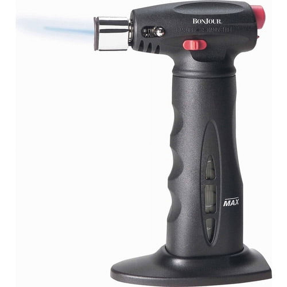 BonJour Chef's Torch with Fuel Gauge, Black