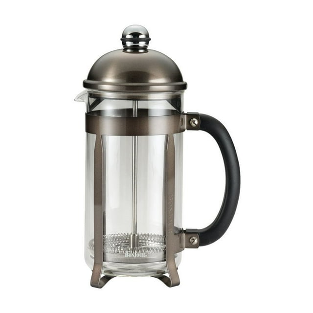 BonJour Coffee Stainless Steel French Press with Glass Carafe, 33.8