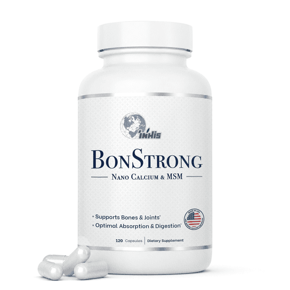 BonStrong Nano Calcium | Cellular Absorption | Bone Support | Precise Dosage | (120 Capsules, 1-Month Supply)