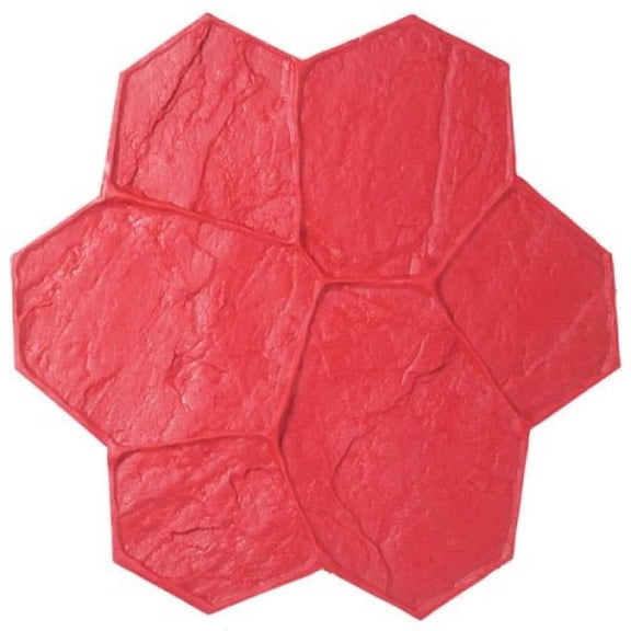 BonWay 12-873 29-Inch by 29-Inch Random Stone Urethane Floppy Mat, Red