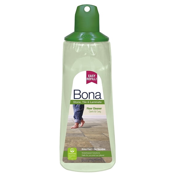 Bona 34-Ounce Stone, Tile & Laminate Floor Cleaner Refill Cartridge - Experience the Power of Waterborne, Non-Toxic Swedish Formula for Sparkling Floors