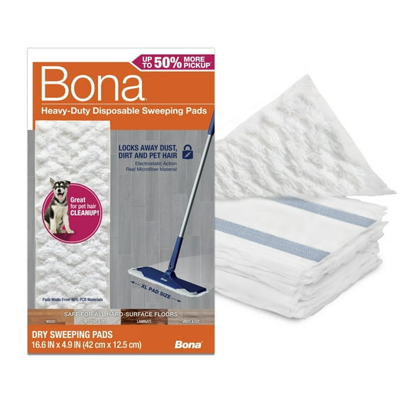 Bona® Heavy Duty Disposable Sweeping Pads for Multi-Surface Floors, 14 ct pack