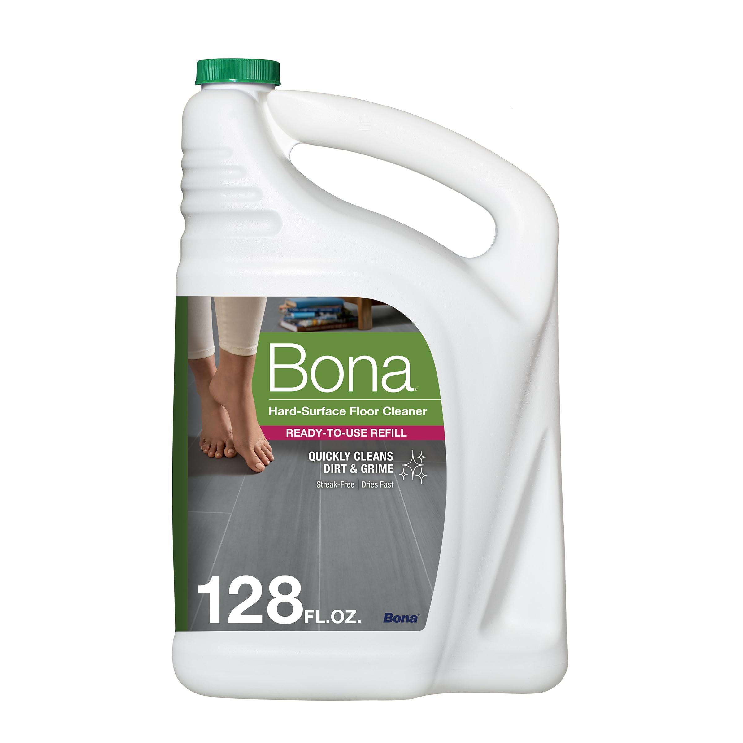 Bona Hard-Surface Floor Cleaner Refill, 128 Fl Oz (Pack of 1), Clear