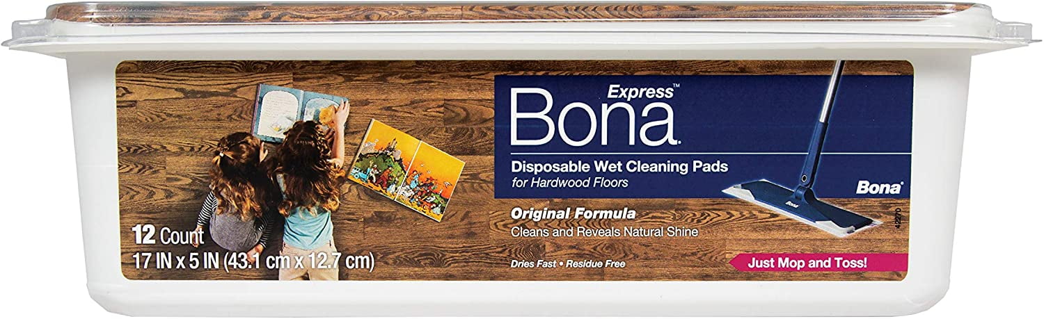 bona hardwood floor wet cleaning pads (12 count)