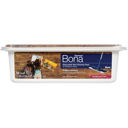bona hardwood floor wet cleaning pads (12 count)