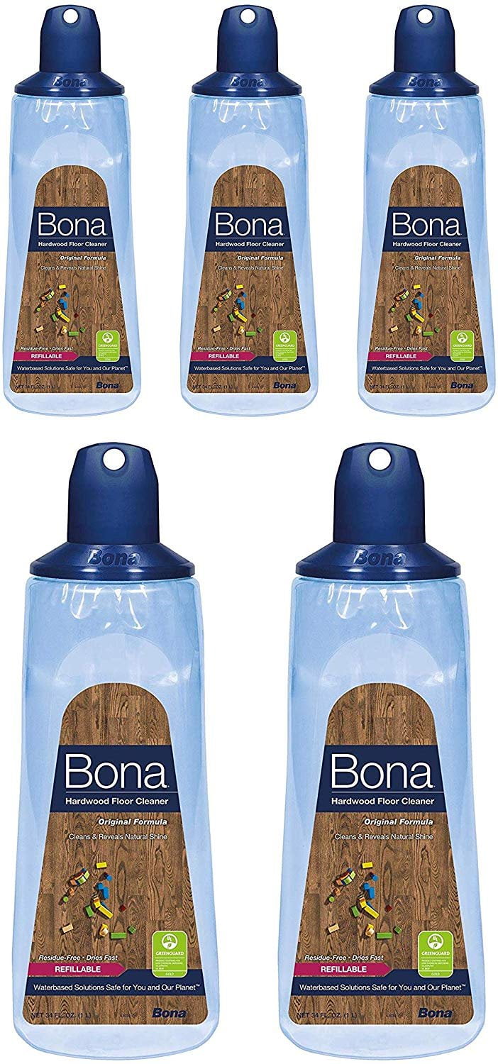 Bona Hardwood Floor Cleaner Refillable Cartridge, 34 oz, 5 Pack