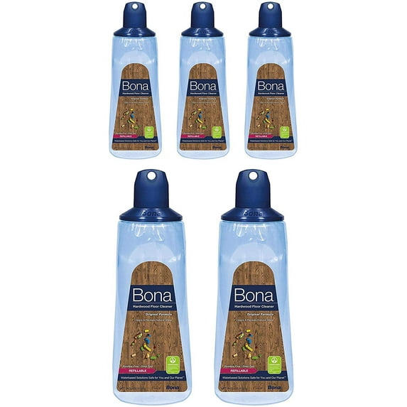 Bona Hardwood Floor Cleaner Refillable Cartridge - Spray Refill - 5 Pack, 34 oz