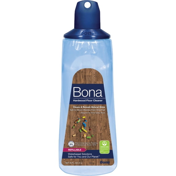 Bona Hardwood Floor Cleaner Refillable Cartridge - Streak-Free Spray - 34 fl oz