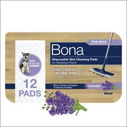 Bona Disposable Wet Cleaning Pads for Hardwood Floors, Lavender Scent