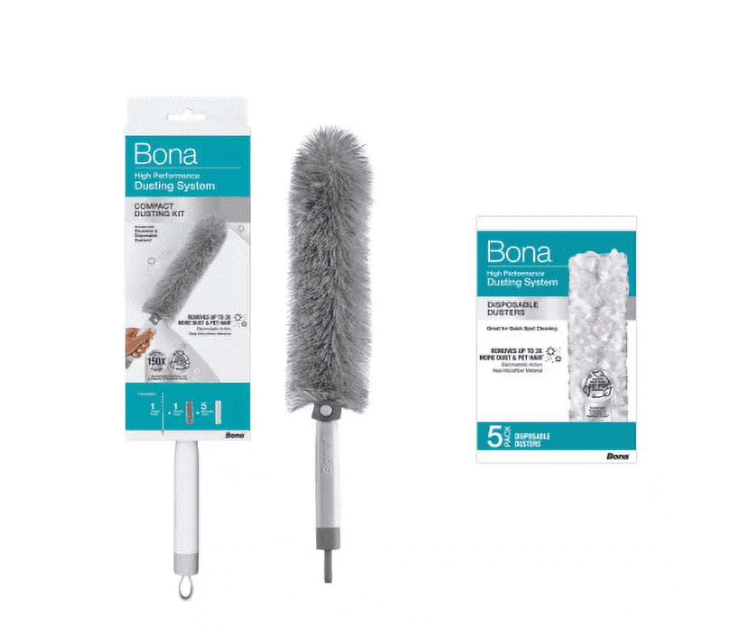 High Performance Duster Bona High-Performance Compact Dusting Kit, with 17 in. Handle, Reusable ...