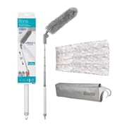 Bona High Performance 6ft Extendable Dusting Kit - Includes 1 Extendable Handle, 1 Reusable Duster, 3 Disposable Dusters, and 1 Storage Bag