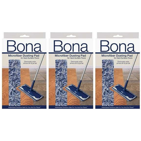 Bona Microfiber Dusting Pads - 3 Pack (3) Fits 4x15 BonaMop