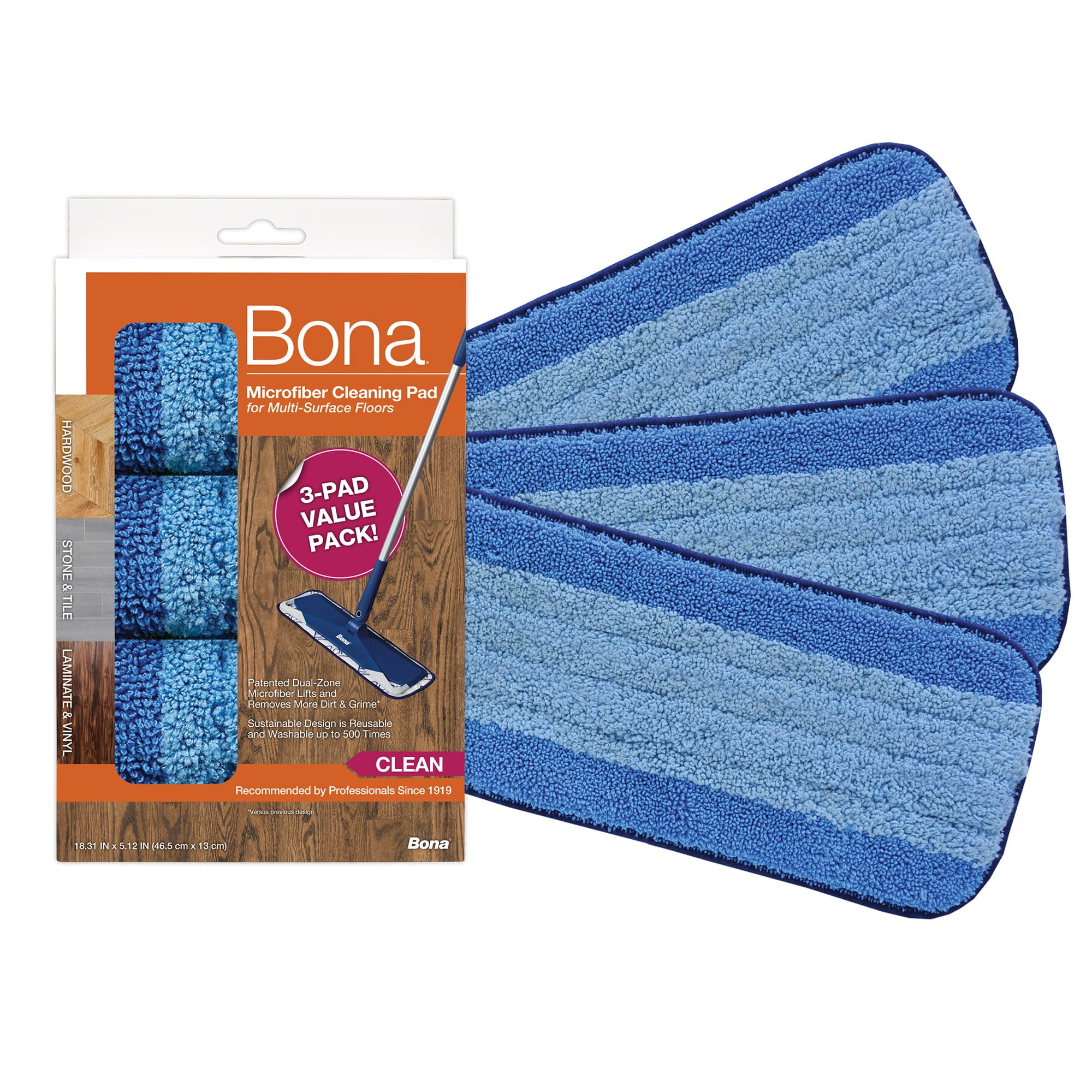 Bona Mop Microfiber Cleaning Pad for Hardwood & Hard Surface Floors