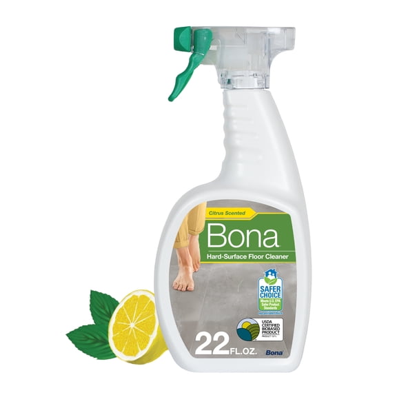 Bona Multi-Surface Floor Cleaner, for Stone Tile Laminate and Vinyl LVT/LVP with Lemon Mint 22 Fl Oz