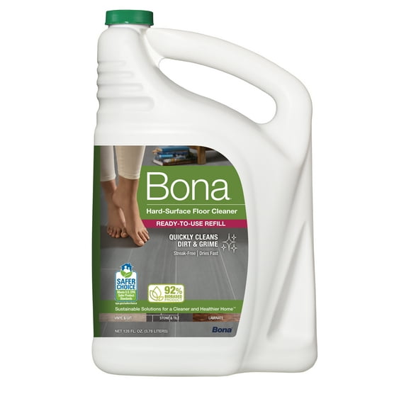 Bona Multi-Surface Floor Cleaner, for Stone Tile Laminate and Vinyl LVT/LVP Refill 128 fl oz