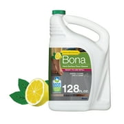 Bona Multi-Surface Floor Cleaner, for Stone Tile Laminate and Vinyl LVT/LVP with Lemon Mint Scent Refill 128 Fl Oz