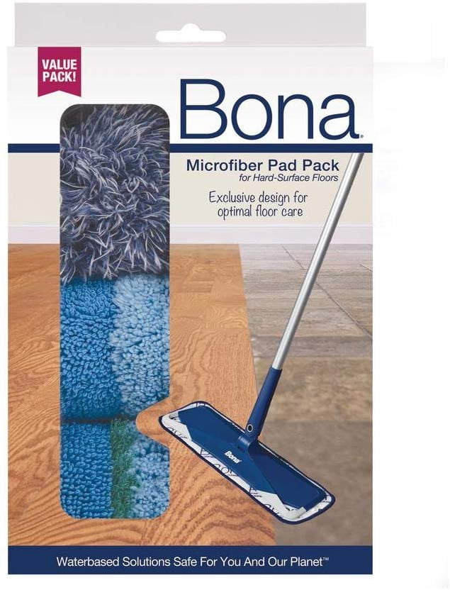 Bona MultiSurface Floor Microfiber Cleaning Pads, 3 Pack