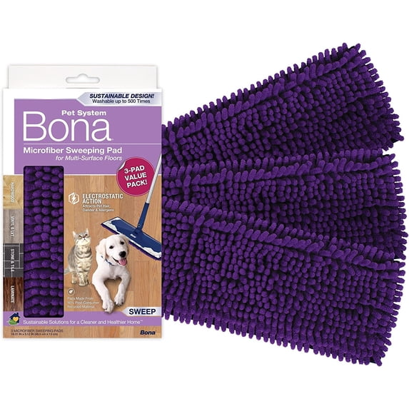 Bona Pet System Microfiber Sweeping Pad for Multi-Surface Floors