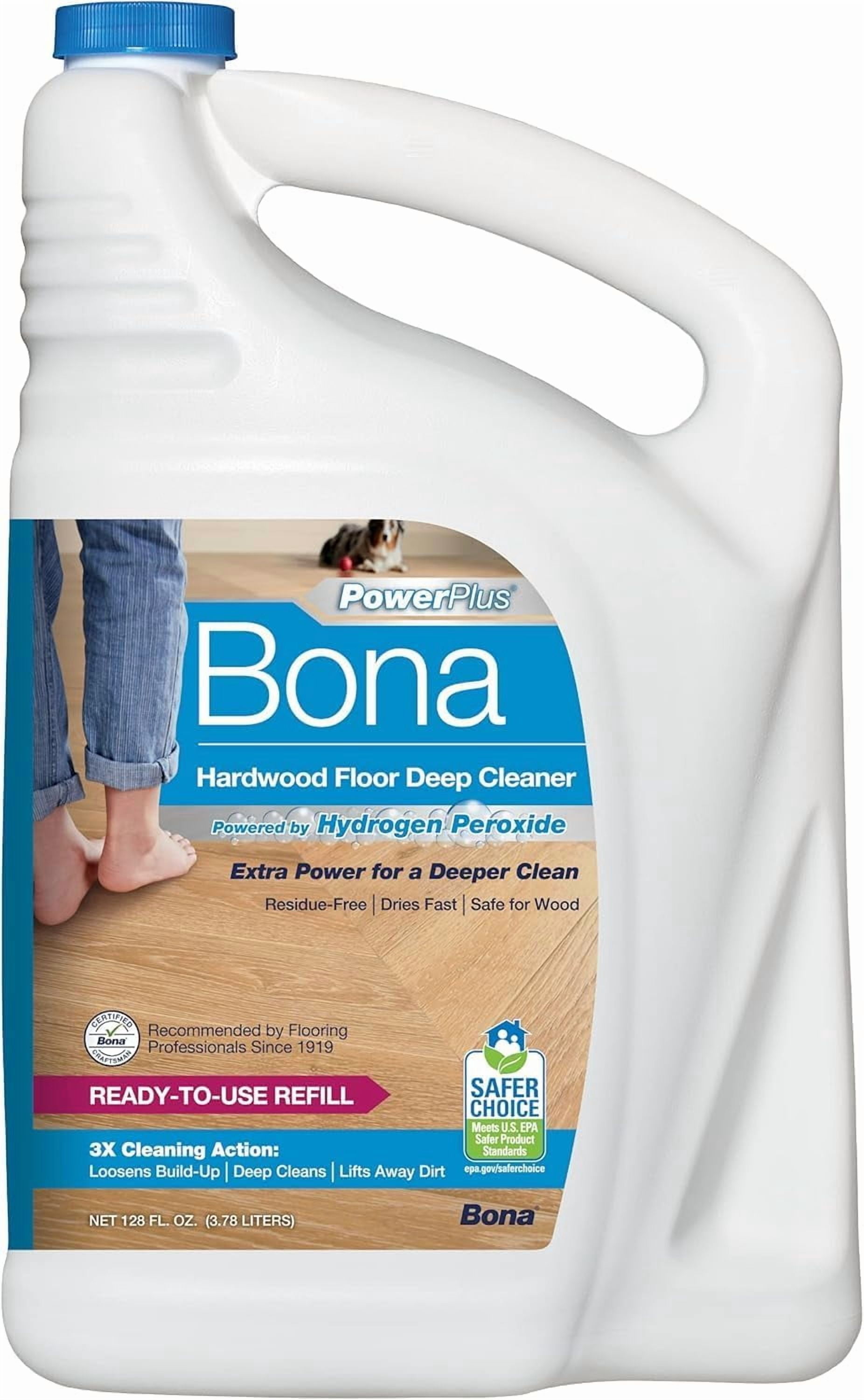 Bona PowerPlus Hardwood Floor Deep Cleaner Refill - 128 fl oz - Refill ...