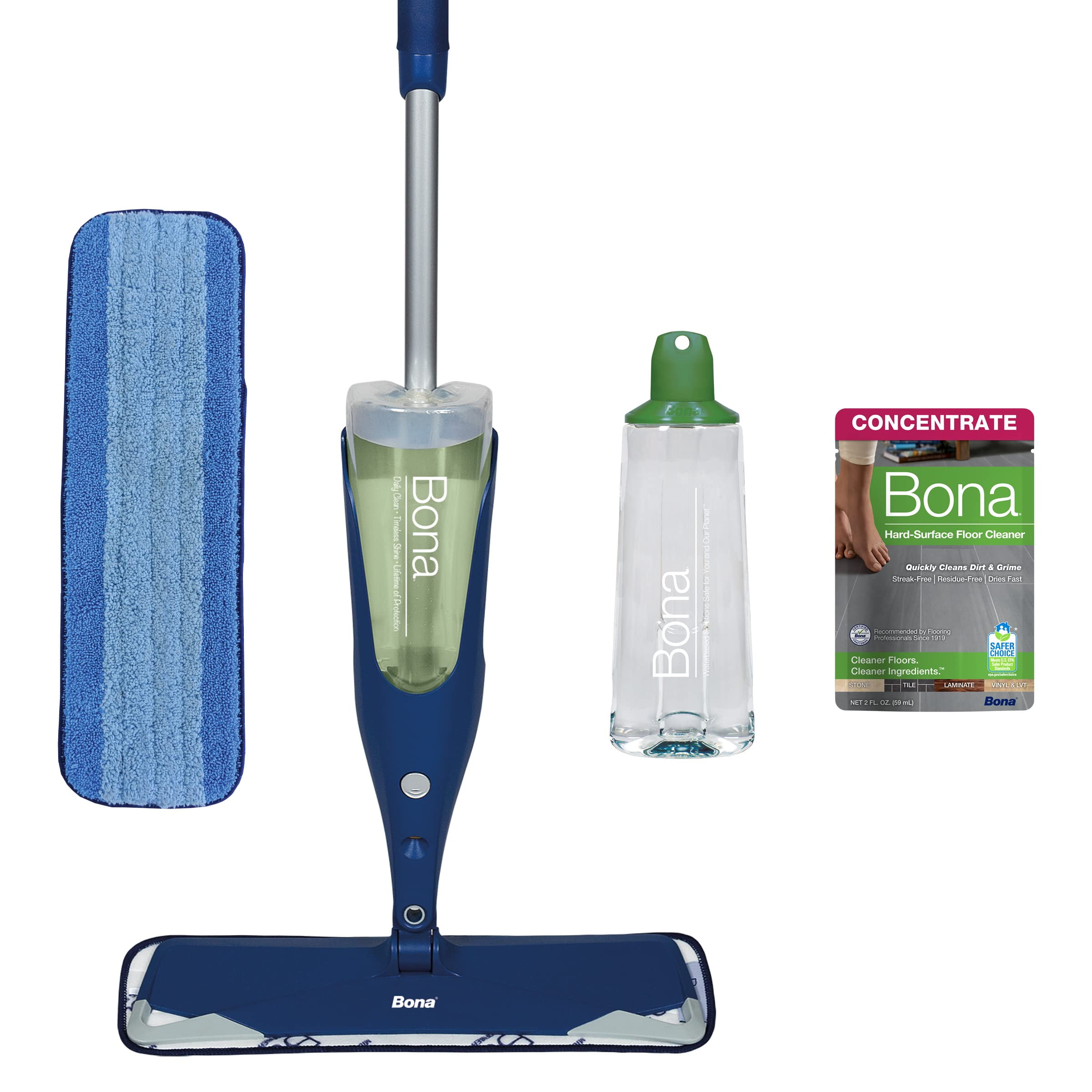 Bona Premium Spray Mop Bundle Effortlessly Clean and Shine Your Stone, Tile, Laminate, and