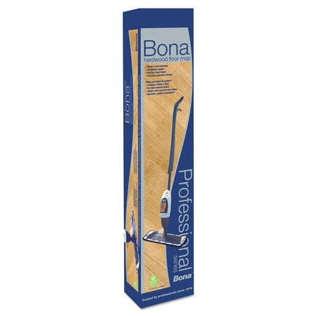 Bona Us Hardwood Floor Mop, 15" Microfiber Head, 52" Handle, Blue