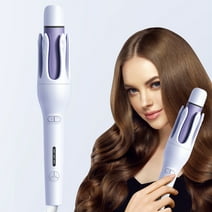 Bonacell Automatic Curling Irons, Professional Hair Curler Set with 1.5" Large Rotating Barrel & 3 Temps, 2 In 1 Curly/Straight Hair,30S Fast Heating, Styling
