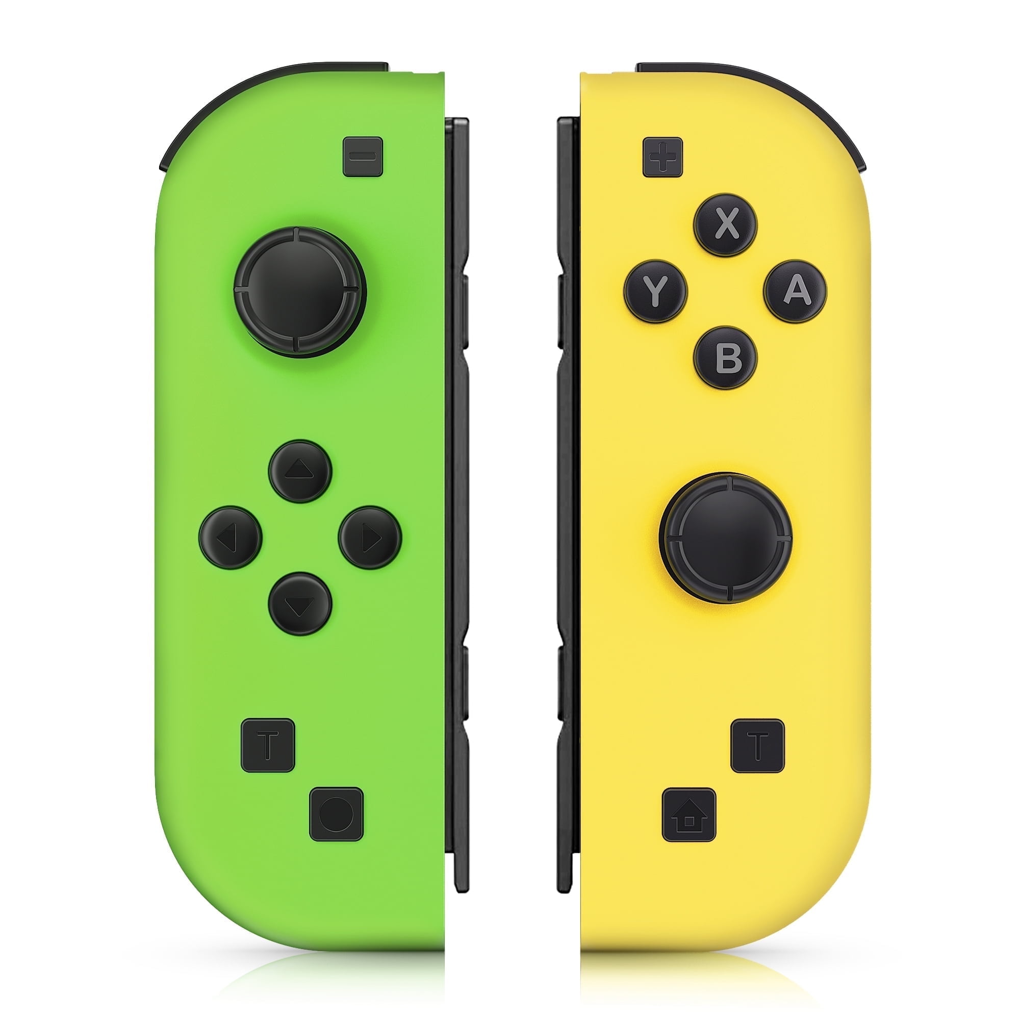 Bonadget Joypad (L/R) for Nintendo Switch, Gamepad with Turbo/Wake-up/Screenshot/Motion Control (Green/Yellow)