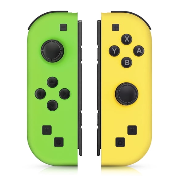 Bonadget Joypad (L/R) for Nintendo Switch, Gamepad with Turbo/Wake-up/Screenshot/Motion Control (Green/Yellow)