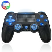 Bonadget RGB Wireless Controller for P4, X-Design Gamepad Joystick Controller with Enhanced Dual Vibration /Analog Sticks/6-Axis Motion Sensor and Charging Cable