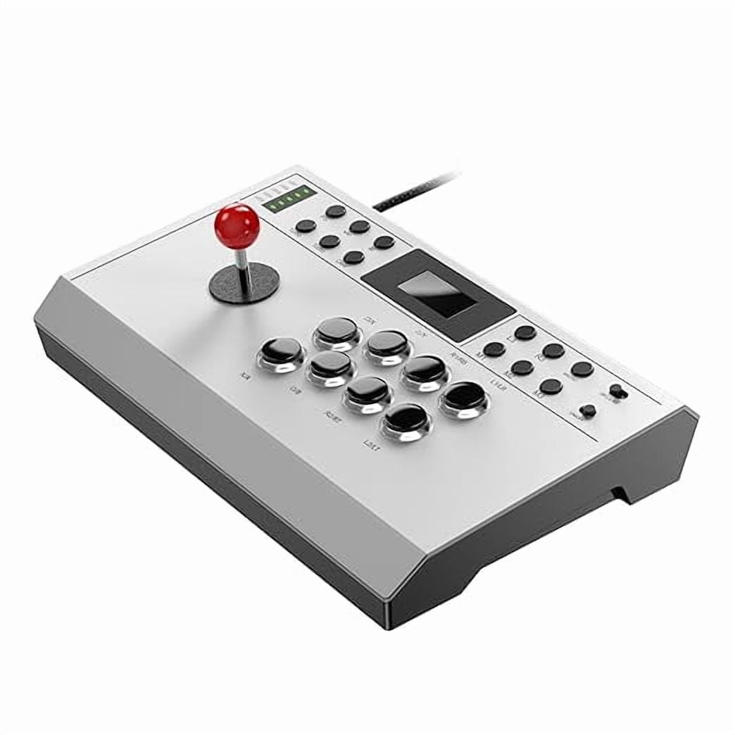 Bonadget Wired Arcade Stick Compatible with P5/P4/PC/Android, for PS5 Fight Stick with Programming Function, Turbo Function, 9.8FT Braided Cable Fight Stick and Wired Connection