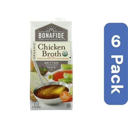 Bonafide Broth Chicken No Salt Added Dry 32 fl oz (Pack Of 6)