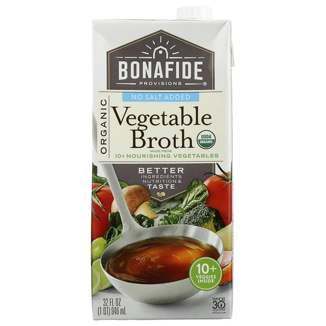 Bonafide No Salt Added Organic Vegetable Broth - 32 fl oz