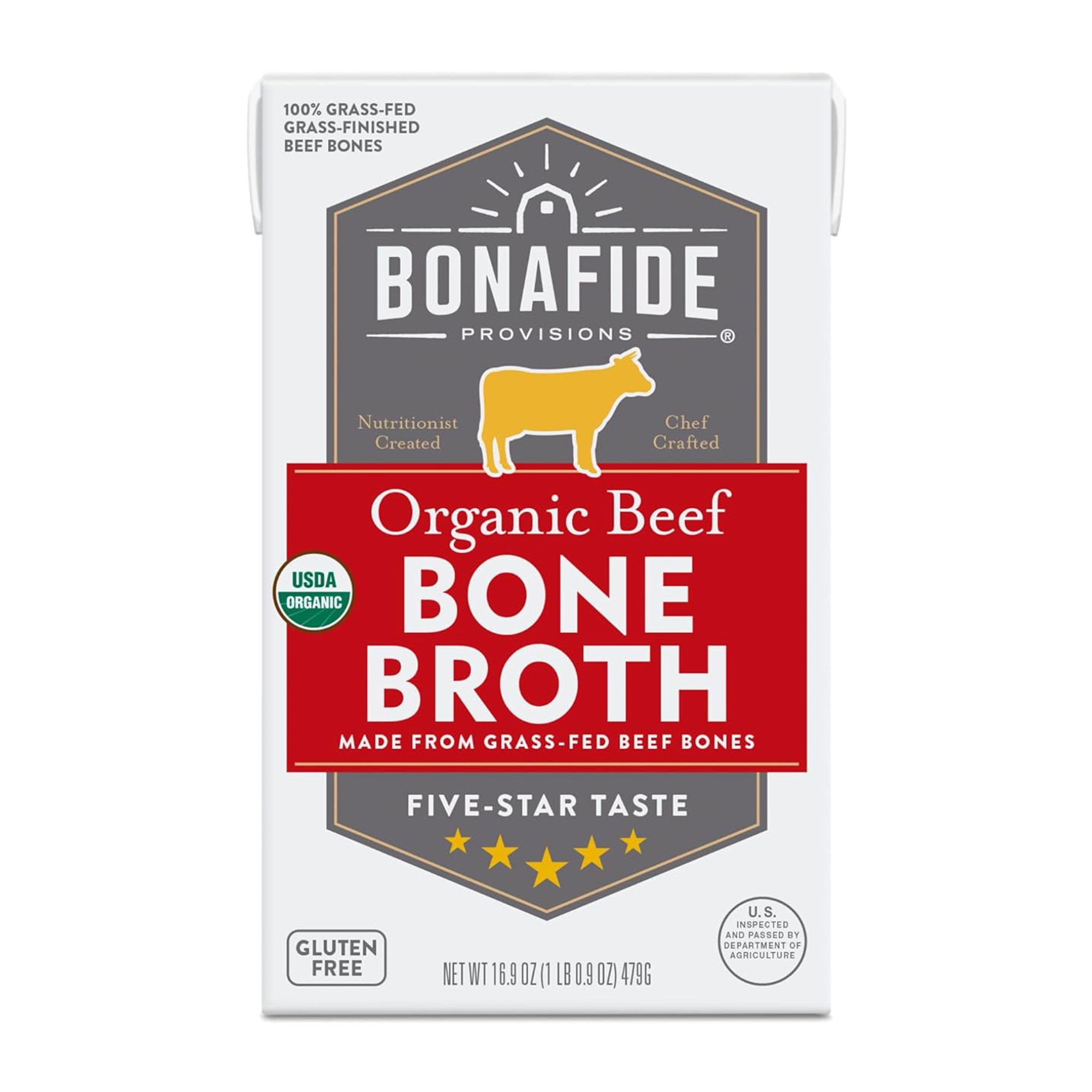 Bonafide Provisions Fresh Organic Beef Bone Broth, 16.9 Oz