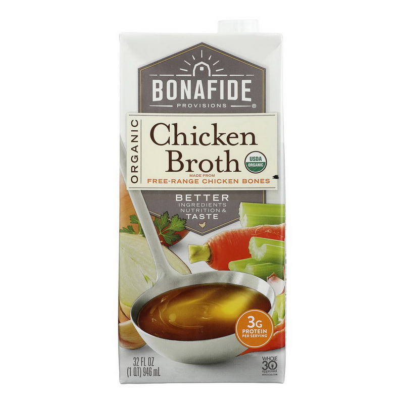 Bonafide Provisions Organic Chicken Broth, 32 Fl Oz