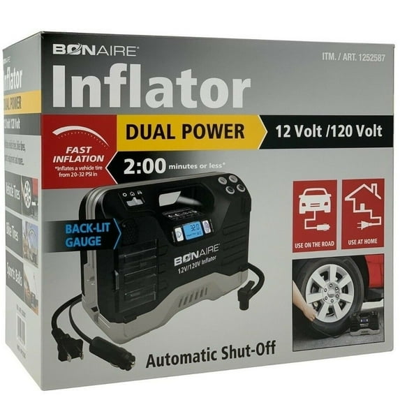 Bonaire 12 Volt/120 Volt Dual Power Tire Inflator