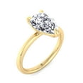 thumbnail image 1 of Bonaire - Moissanite Pear Shape Lab Diamond Solitaire Engagement Ring, 1 of 4