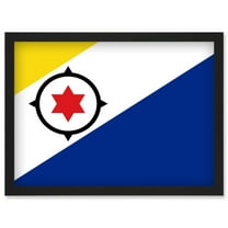 Bonaire, Sint Eustatius and Saba National Flag Patriotic Vexillology World Flags Country Region Poster Artwork Framed Wall Art Print A4