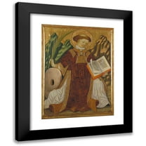 Bonanat Zaortiga 11x14 Black Modern Framed Museum Art Print Titled - Saint Vincent (15th Century)