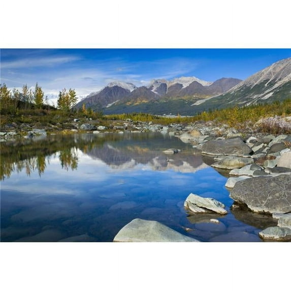 Bonanza Ridge And Its Reflection On A Waterhole By The Toe Of Kennicott Glacier Wrangell St Elias National Park and Pres