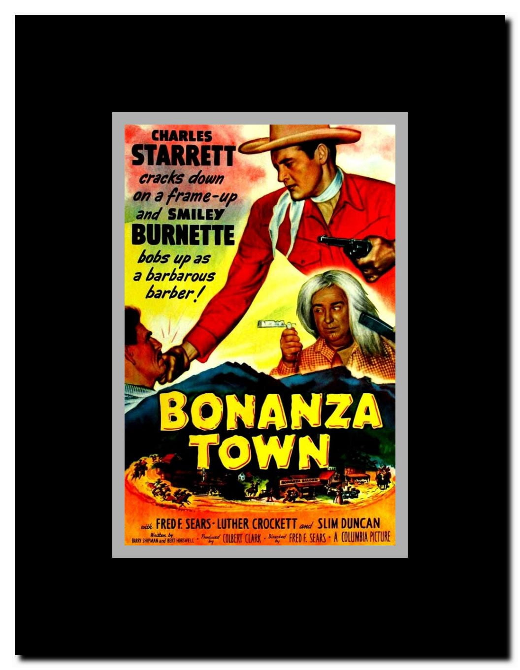 Bonanza Town Framed Movie Poster